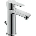 Duravit A.1 Waschtischarmatur A11020001010 M-Size, chrom, Zugstange, Ausladung 107mm, mit Zugstangen-Ablaufgarnitur