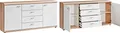 Kommode "Sun BESTSELLER", (OTTOs Choice), Höhe 74 cm, variabel verstellbaren Einlegeböden, Eichefarbe-Weiß B/H/T: 150 cm x 74 cm x 35 cm