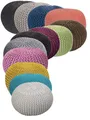 Northam Sitzhocker - Sitzpuff/Pouf/Sitzpouf Grobstrick-Optik Ø in ver. Farben (G