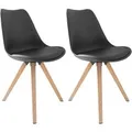 byLIVING Stuhl Kira 2er Set (eiche / schwarz)