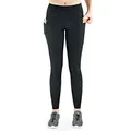 Formbelt Variosports Sportleggings Damen mit 2 Seitentaschen für Handy, Smartphone, Kreditkarte lauftights schwarz - Black-XS