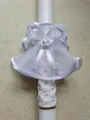 Kerzenschmuck,Kerzenrock Tropfschutz Satin  Taufe Kommunion Kerzen 2,8-4,0cm