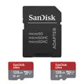 SanDisk Ultra microSDXC Speicherkarten 128GB - 2 Pack + SD Adapter SDSQUAB-128G-GN6MT