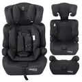 FableKids Autokindersitz Kinderautositz Kindersitz Körpergröße von 76-150 cm ECE R129/03, ab: 15 Monaten, bis: 12 Jahre, ab: 9,00 kg, bis: 36,00 kg, Vorwärtsgerichtet, schwarz