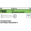 No Brand - Din 7985/iso 7045 Linsenschraube Vg M6x12 Stahl 4.8 Galvanisch Verzinkt Ph 1000 Stk