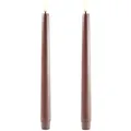 Uyuni LED Tafelkerze 25cm Brown 2 Stück