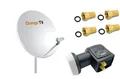 FULL HDTV HD Digitale SAT Anlage 80cm Satelliten Spiegel Twin LNB 0,1 dB Astra