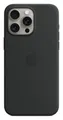 Apple Silikon Case mit MagSafe Cover für Apple iPhone 15 Pro Max  Schwarz