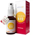 Mediakos® Vitamin B12 + B6 Spray mit 600µg Folsäure (B9) - Hochdosiert & Vegan - B 12 Vitamin Präparat mit Methylcobalamin - Vital Spray mit Apfel-Geschmack (20 ml)
