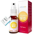 Mediakos GmbH Vitamin B12 + B6 + 600 µg Folsäure - Vital Spray, mit Bakterienkulturen für Energie, Nerven, Psyche und Kinderwunsch à 20 ml