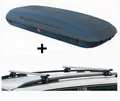 Dachbox CA480LCarbon Look+Relingträger VDPCRV120 für für Skoda Roomster ab 06