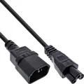 InLine Netzkabel C14 Kupplung auf C5 Stecker schwarz 1m - Adapter - Strom/Netzteil (16551)
