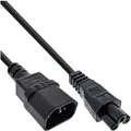 INLINE Netzkabel, C14 Kupplung auf C5 Stecker, schwarz, 1m