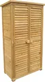 Wiltec Gartenhaus mit Lamellentür aus Fichtenholz mit Bitumendach 870x465x1600mm für Garten, Terrasse & Balkon Gerätehaus Geräteschuppen Holzhaus Werkzeugschrank