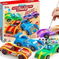 4 Stück Holz Auto Bastelset Kinder,Kreativ Geschenke für Kinder Jungen 6 7 8 ...