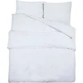 vidaXL Bettwäsche-Set Weiß 135x200 cm Baumwolle 136165