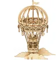 Robotime 3D Puzzle Holzbausatz Heißluftballon, 140 Teile, Größe: 14,7 x 10,4 x 20,8 cm, TG406