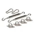 Windhager Sonnensegel Befestigungsset, Montageset, Zubehör für Sonnenschutz, Segel Befestigungs Kit, robust, witterungsbeständig