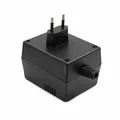 WITTKOWARE Steckergehäuse/Netzteilgehäuse mit Eurostecker und Lüftungsschlitzen, ABS Kunststoff, unbearbeitet, 82x64x55mm, schwarz