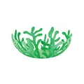 Alessi Mediterraneo ESI01/25GR - Obstschale aus Edelstahl, Epoxidharzlackiert, Durchmesser 25 cm, Grün