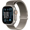 Apple Smartwatch Watch Ultra 2 2024 Titanium Cellular 49mm Natur (Milanaise Titan natur) S