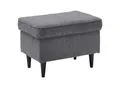 Mid.you Hocker, Anthrazit, Textil, rechteckig, 63x43x42 cm, Made in EU, Wohnzimmer, Hocker, Sitzhocker