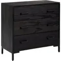 vidaXL Kommode Schwarz 75x35x70 cm Massivholz Kiefer