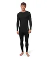 DANISH ENDURANCE Merinowolle Thermo-Unterwäsche Set, Premium Skiunterwäsche, Funktionsunterwäsche, Lange Unterhose & Langarmshirt für Herren, Schwarz, XL