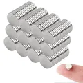 Neodym-Magnete Mini Magnete 100 Stück 10 mm x 1 mm Neodym, rund, klein, starker Seltenerdmagnet, für Kühlschrank, Handwerk, Küche und Büro