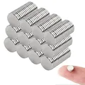 NeodymMagnete Mini Magnete 100 Stück 10 mm x 1 mm Neodym, rund, klein, starke...