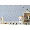 Tadessi Vliestapete Tapete Kinderzimmer M1-No.763, Vliestapete, Blau, Grau, Tapete blau|grau
