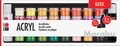 Marabu Acrylfarben-Set "BASIC" 32 x 3,5 ml / 2 x 59 ml