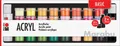 Marabu Acrylfarben-Set 'BASIC', 32 x 3,5 ml / 2 x 59 ml