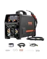 VEVOR Pro MIG-Schweißgerät, 200 Ampere Pluse MIG-Welder, 5-in-1 Schweißer MIG Pluse, gasloses MIG, Gas-MIG, MMA und Lift WIG, mit IGBT-Wechselrichtertechnologie und LCD-Bildschirmanzeige