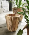 Deko-Holztopf Übertopf 60cm Teak massiv natur NEU OVP!!!!