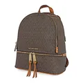 Michael Kors Damen Rhea Medium Logo Rucksack, Brown, 24.1 x 12.7 x 31.8 cm
