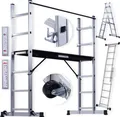 MASKO® Baugerüst mit Arbeitsbühne, Arbeitsgerüst 4in1 Mehrzweckleiter