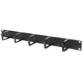 Digitus Rangierpanel DN-97602, Metall, schwarz, 19 Zoll (483 mm), mit 5 Kabelführungsbügeln, 1HE