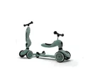 Scoot and Ride Dreiradscooter Highwaykick 1 Forest, Kinderroller, Scooter, Dreiradscooter, 2in1 Kickboard, mit Sitz, Grün