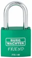 Burg Wächter 775 40 35 Green SB Friend Zylinder-Vorhängeschloss, Aluminium, grün (39451)