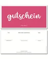 Frank Paperman® | 60x Gutschein für Kunden | Magenta | Geschenkgutscheine zum selbst Ausfüllen als Gutschein Vorlage | Gutschein Vordruck im Format DIN lang