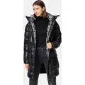 David F Damen Steppjacke hochschließender Kragen Schwarz L - Schwarz - L
