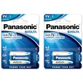 PANASONIC 2 Blister mit je 1 Alkaline-Batterie Evolta 6LR61 9 V, 6LR61EGE/1BP