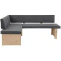P & B Eckbank, Anthrazit, Textil, 5-Sitzer, seitenverkehrt montierbar, Eckteil, L-Form, einzeln stellbar, 200x140 cm, Esszimmer, Bänke, Eckbänke