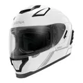 Sena Stryker Integraler-Smarthelm mit Integriertem Mesh und Bluetooth-Kommunikation, LED-Rücklicht und Sound von Harman Kardon (Weiß, M)