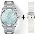 Tissot PRX Powermatic 80 Hellblau Herrenuhr T137.407.11.351.00 Set mit weißem Kautschukarmband T603.048.463