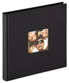 walther design Fotoalbum schwarz 18 x 18 cm mit Cover-Ausstanzung, Fun FA-199-B