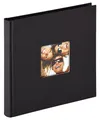 Walther Design Fotoalbum Schwarz 18x18 cm mit Cover-Ausstanzung Fun FA-199-B