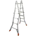 KRAUSE Teleskopleiter "MONTO TeleMatic", 16 Sprossen, Aluminium - silberfarben