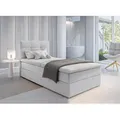 AX LIVING Stauraum Boxspringbett Grau 100x200 Bett Geceteni Gasfeder - Grau